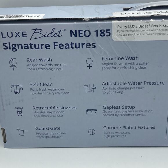 LUXE Bidet Neo 185 Non-Electric Bidet, Dual Wash Modes with/ Knob, White - Picture 11 of 12